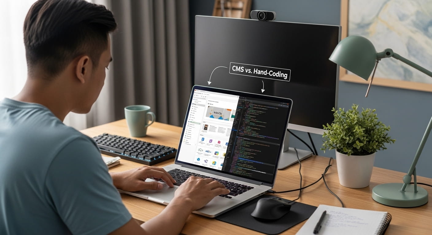 Perbandingan CMS vs Hand Coding dalam Pembuatan Website: Mana yang Tepat untuk Kamu?