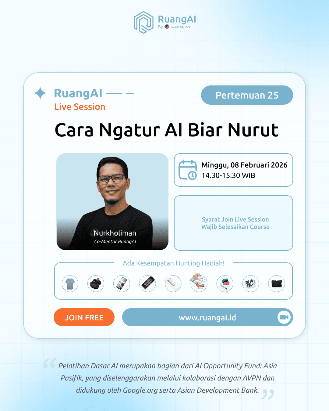 (Live Session RuangAI) Cara Ngatur AI Biar Nurut